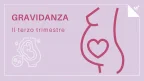 Terzo trimestre gravidanza infografica.