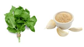 Erbe aromatiche: basilico e aglio polvere