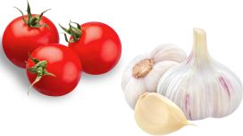 Verdure: pomodori e aglio