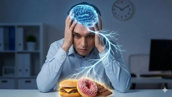 Fame emotiva stress cervello.