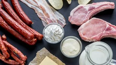 Carne rossa burro formaggi piramide alimentare usa.