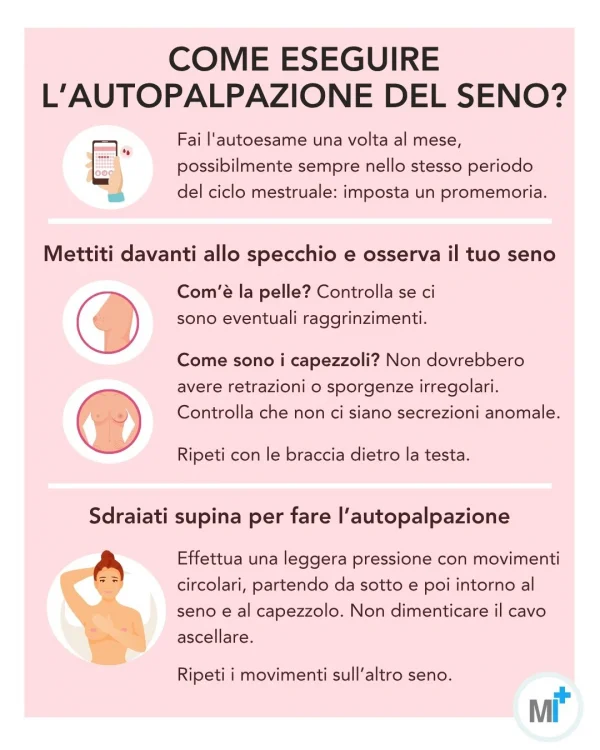 Come eseguire l'autopalpazione del seno