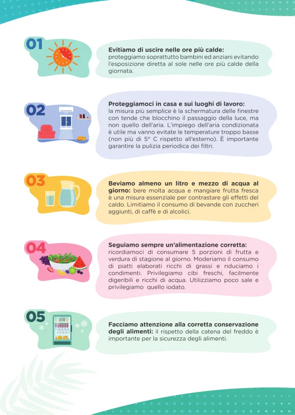 I consigli del Ministero della Salute contro il caldo