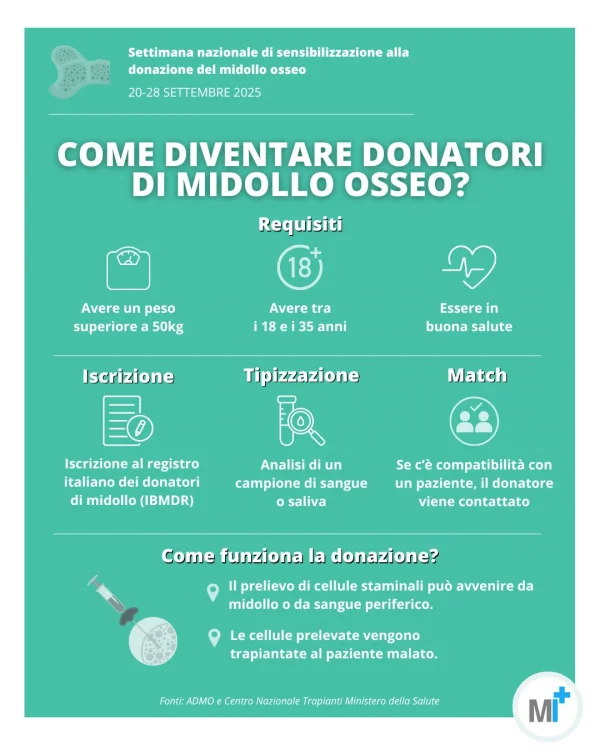 Donazione di midollo osseo - infografica