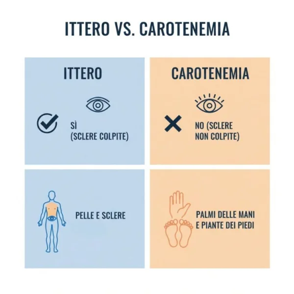 Ittero o carotenemia? Confronto tra i sintomi